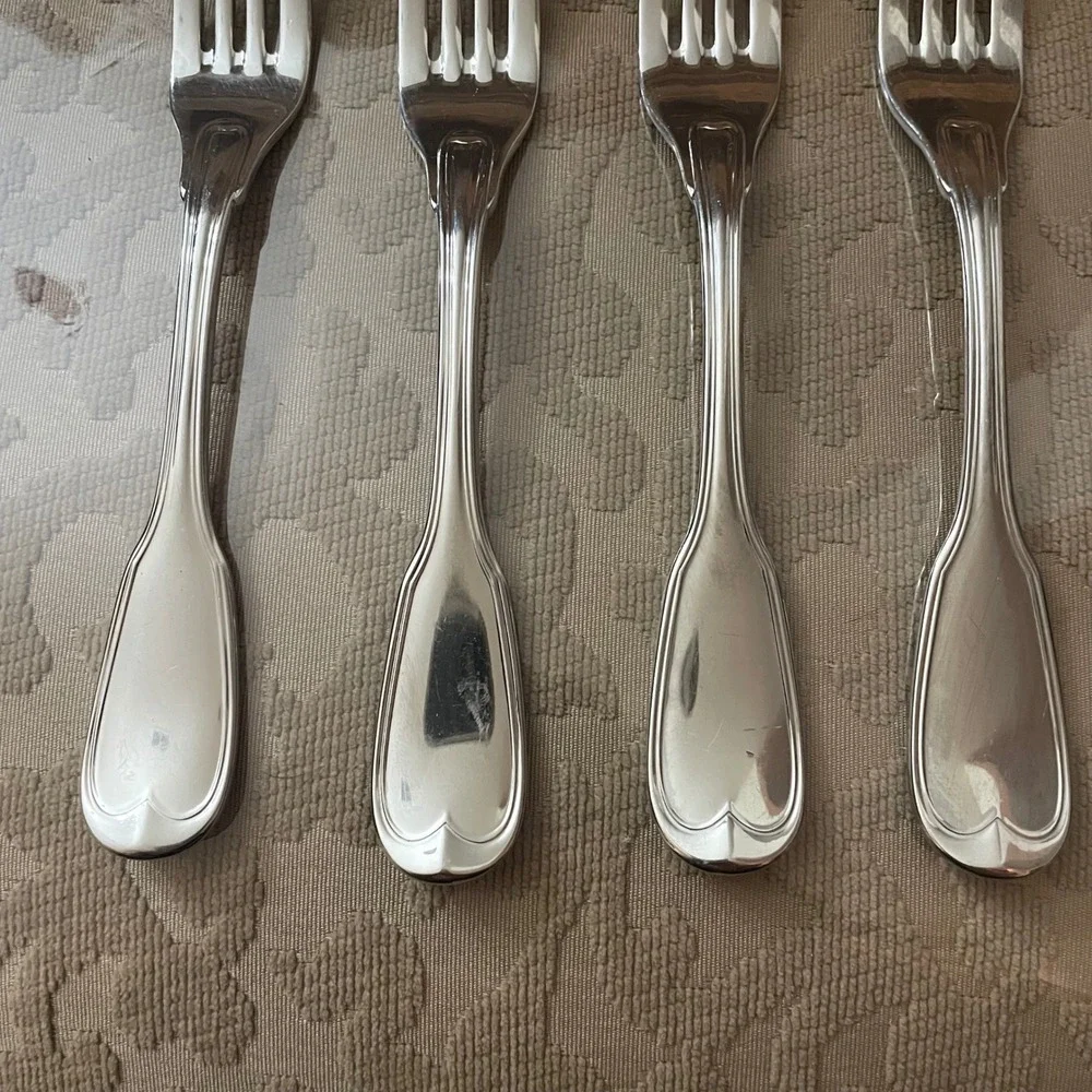 Lenox Monticello Stainless Steel Salad Forks Set 4 Thomas Jefferson 18/10 Korea